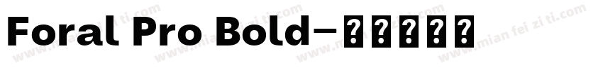 Foral Pro Bold字体转换
